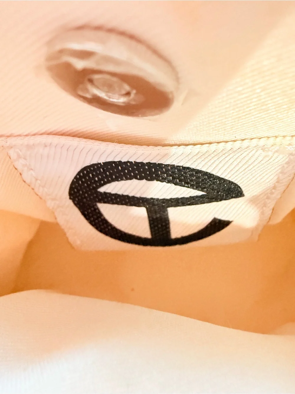 Telfar small Shopping Bag in White with Embossed Logo - Picture 5 of 6